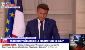 Emmanuel Macron: "En quelques mois, nous sommes passés de 50% de gaz russe à 9% dans notre mix" énergétique
