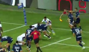 TOP 14 - Essai de Brandon PAENGA AMOSA (MHR) - Montpellier Hérault Rugby - Union Bordeaux-Bègles - Saison 2022/2023