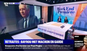François Bayrou met en garde Emmanuel Macron contre tout "passage en force" de la réforme des retraites