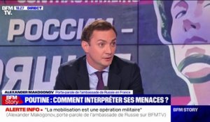L'interview d'Alexander Makogonov, porte-parole de l'ambassade de Russie en France, sur BFMTV