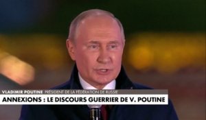 Annexions : le discours guerrier de Vladimir Poutine