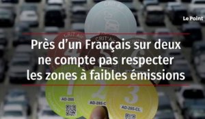 Près d’un Français sur deux ne compte pas respecter les zones à faibles émissions