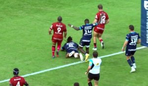 TOP 14 - Essai de Brandon PAENGA-AMOSA (MHR) - Montpellier Hérault Rugby - LOU Rugby - Saison 2022:2023