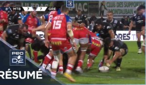 PRO D2 - Résumé US Montauban-FC Grenoble Rugby: 33-34 - J08 - Saison 2022/2023