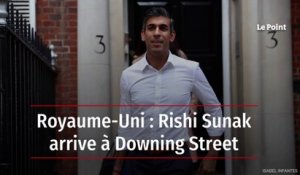 Royaume-Uni : Rishi Sunak arrive à Downing Street