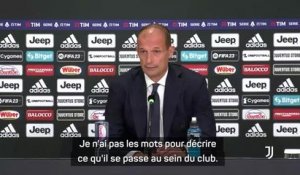 Juventus - Allegri : "Il ne faut pas s'apitoyer sur notre sort"