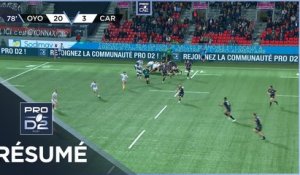 PRO D2 - Résumé Oyonnax Rugby-US Carcassonne: 25-3 - J09 - Saison 2022/2023