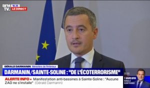 Sainte-Soline: "Je regrette que Jean-Luc Mélenchon et Sandrine Rousseau fassent le choix de la radicalité", affirme Gérald Darmanin