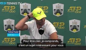 Rolex Paris Masters - Nadal : "Je ne me bats plus pour être le numéro un"