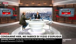 EXCLU - Après sa condamnation hier, Me Di Vizio, invité dans "Morandini Live", met en cause "un conseil de l’ordre" au service d’Emmanuel Macron: "Ca m’en touche une sans faire bouger l’autre !" - VIDEO