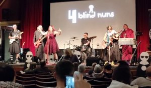 4 Blind Nuns performance at the Hailsham Pavilion to launch music video.