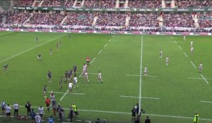 TOP 14 - Essai de Yann LESGOURGUES (UBB) - Section Paloise - Union Bordeaux-Bègles - Saison 2022:2023