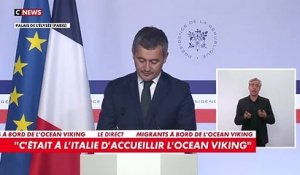 Le navire Ocean Viking sera accueilli demain au port militaire de Toulon, annonce le ministre Gérald Darmanin, qui fustige l'attitude de l'Italie