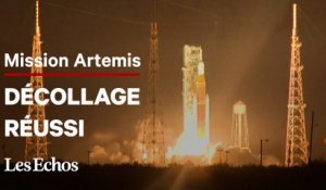 Les images du décollage de la méga-fusée de la NASA pour la mission Artemis