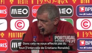 Portugal - L'interview de Cristiano Ronaldo n'affecte pas l'équipe selon Santos et Silva