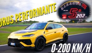 Lamborghini Urus Performante : 0-200 km/h