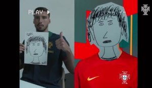 Portugal - Cristiano Ronaldo, Pepe et leurs talents... de dessinateurs !