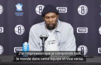 Nets - Durant : "Les joueurs s'améliorent, c'est encore mieux quand on gagne des matches"