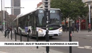 France-Maroc : bus et tramway suspendus à Nantes