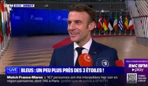 Les Bleus en finale: "Je croise les doigts pour dimanche, on sera tous derrière eux", affirme Emmanuel Macron