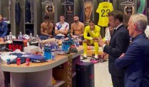 Coupe du Monde : Regardez Emmanuel Macron dans le vestiaire des Bleus s'adressant à l'Equipe de France quelques secondes après la défaite