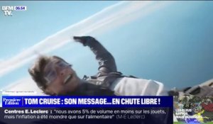 "Merci d'avoir soutenu Top Gun Maverick": Tom Cruise diffuse un message en pleine chute libre pour remercier ses fans