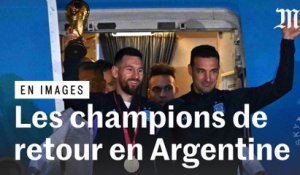 L’équipe d’Argentine de retour au pays après leur victoire à la Coupe du monde