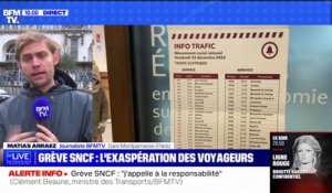 Grève SNCF: l'exaspération des voyageurs qui cherchent des solutions en gare