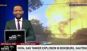 Le bilan de l'explosion d'un camion-citerne près de Johannesburg samedi s'est encore aggravé passant à dix-huit morts, annoncent les autorités régionales de santé - VIDEO