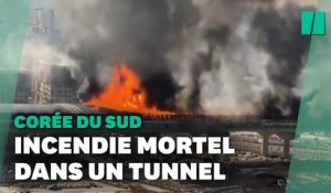 En Corée-du-Sud, les images effrayantes de l’incendie d’un tunnel routier