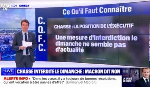 Emmanuel Macron n'envisage pas d'interdire la chasse le dimanche