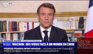 Emmanuel Macron appelle a la solidarité dans ses vœux pour 2023