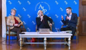 Conférence de presse de l’AJP : Mme Marine Le Pen, députée du Pas-de-Calais, Présidente du groupe Rassemblement national à l’Assemblée nationale - Mercredi 11 janvier 2023