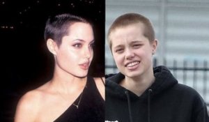Angelina Jolie : sa fille, Shiloh, avec un crâne rasé… Elle succombe à la boule à zéro et dit adieu aux cheveux longs, c’est le sosie de sa mère dans les années 90