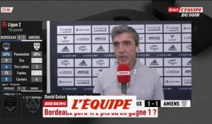 Guion : « On perd 2 points » - Foot - L2 - Bordeaux
