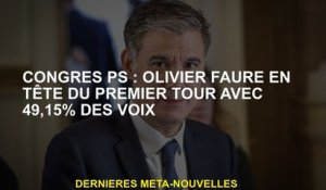 PS Congress: Olivier Faure en haut du premier tour avec 49,15% des votes