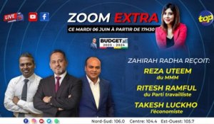 Zoom Extra : Budget 2023-2024 Zahirah Radha reçoit Reza Uteem, Ritesh Ramful et Takesh Luckho_0