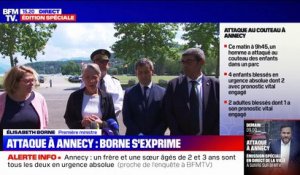 Attaque au couteau à Annecy: "Nous sommes chacun touchés au plus profond de nous-mêmes", déclare Elisabeth Borne
