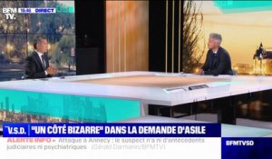 Attaque au couteau à Annecy : "Vous ne pouvez pas empêcher [une personne qui a obtenu l'asile] de partir dans un autre pays", affirme Gérald Darmanin