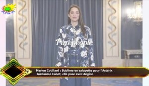 Marion Cotillard : Sublime en salopette pour l'Astérix  Guillaume Canet, elle pose avec Angèle