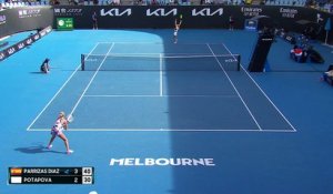 Parrizas Dias - Potapova - Les temps forts du match - Open d'Australie