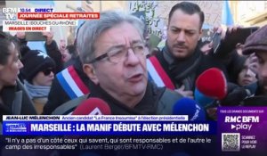 Jean-Luc Mélenchon manifeste à Marseille contre la réforme des retraites: "Personne ne croit à la valeur des arguments présentés par le gouvernement"