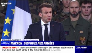 Le budget des Armées augmentera d'un tiers sur 2024-2030 à 413 milliards d'euros annonce Emmanuel Macron