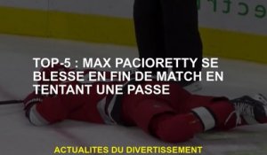 Top-5: Max Pacioretty est blessé à la fin du match tout en essayant une passe