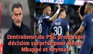 L'entraineur du PSG prend une décision surprise pour Messi, Mbappé et Neymar.
