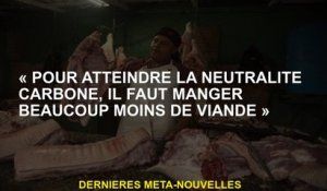 "Pour atteindre la neutralité du carbone, vous devez manger beaucoup moins de viande"