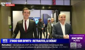 Retraites, le débat: Olivier Véran arrive dans les locaux de BFMTV