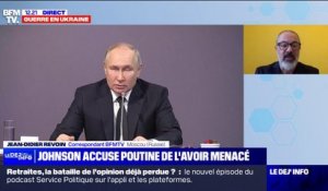 Boris Johnson accuse Poutine de l'avoir menacé avec un missile