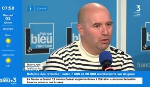 "On va augmenter la cadence" contre la réforme des retraites,  promet Thierry Juny, du syndicat Solidaires en Vaucluse