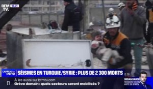 Séismes en Turquie et en Syrie: la recherche des survivants dans les décombres